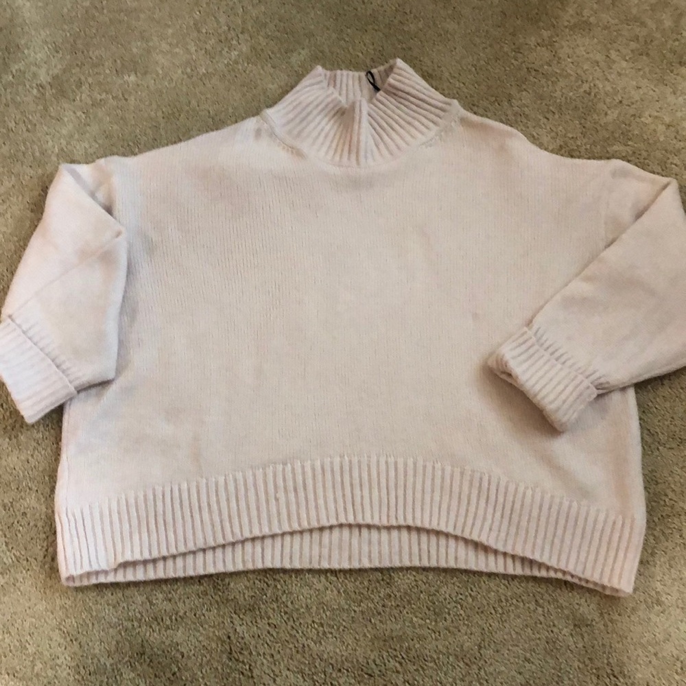 H & M Pink Mock Sweater
